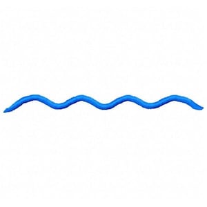 Wavy Line Machine Embroidery Design - Instant Download