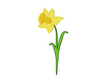 Daffodil Embroidery Design - Instant Download