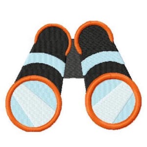 Binoculars Embroidery Design - Instant Download
