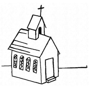 Diseño de bordado a máquina de iglesia - Descarga instantánea