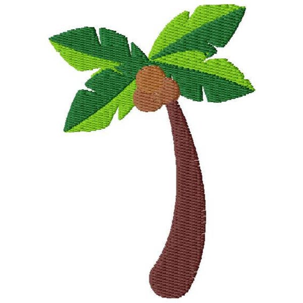 Coconut Tree Embroidery Design - Instant Download