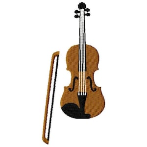 Violin Embroidery Design - Instant Download