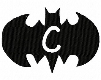 Bat Alphabet Embroidery Design - Instant Download
