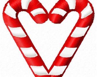 Zuckerstangen-Herz Stickdatei für die Maschine