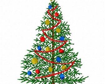 Christmas Tree Machine Embroidery Design ~ Instant Download