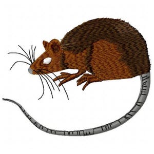 Rat Machine Embroidery Design - Instant Download