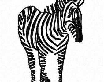 Zebra Machine Embroidery Design - Instant Download