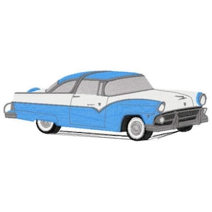 55 Ford Machine Embroidery Design - Instant Download