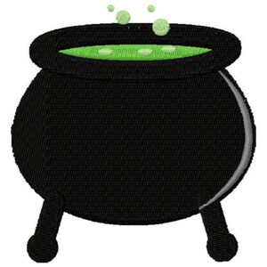 Desenho de bordado de caldeirão de Halloween - Download instantâneo