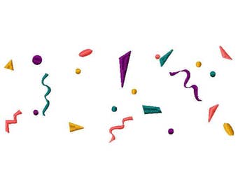 Confetti Machine Embroidery Design - Instant Download