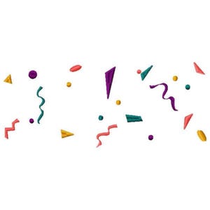 Confetti Machine Embroidery Design - Instant Download