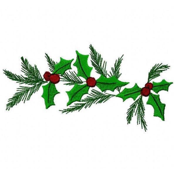 Holly Machine Embroidery Design