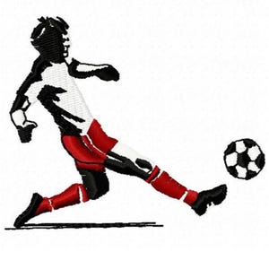 Soccer Player Machine Embroidery Design - Instant Download