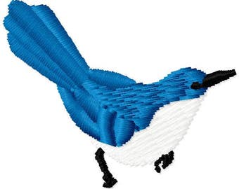 Bluebird Machine Embroidery Design - Instant Download