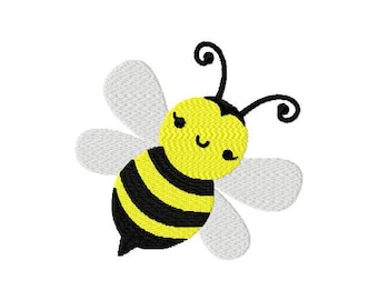Bee Embroidery Design - Instant Download