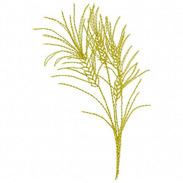 Wheat Machine Embroidery Design - Instant Download