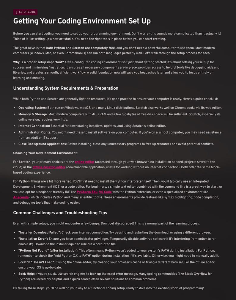 Coding for Beginners Guide – Fun Python & Scratch Projects (PDF Pattern) image 9