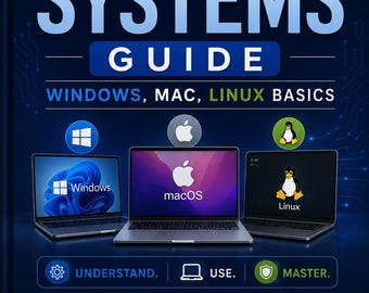 Operating Systems Guide: Windows, Mac, Linux Basics (Digital PDF)