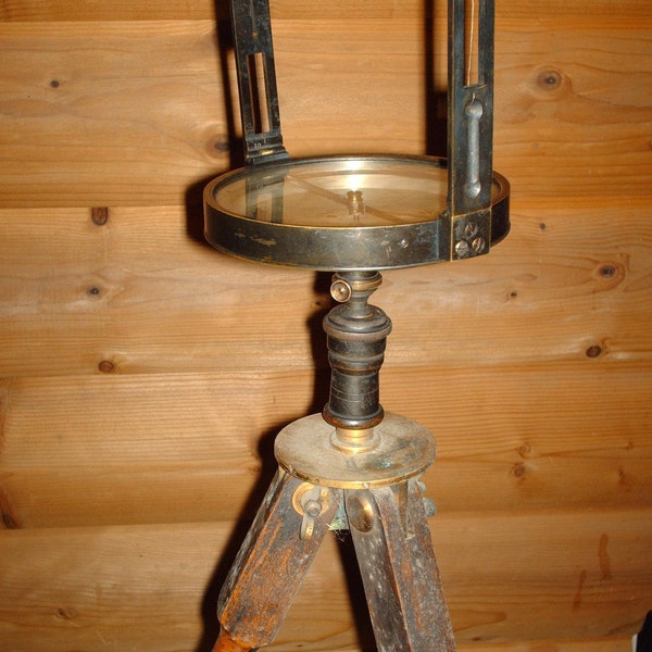 Brass Surveyor's compass with tripod SALE