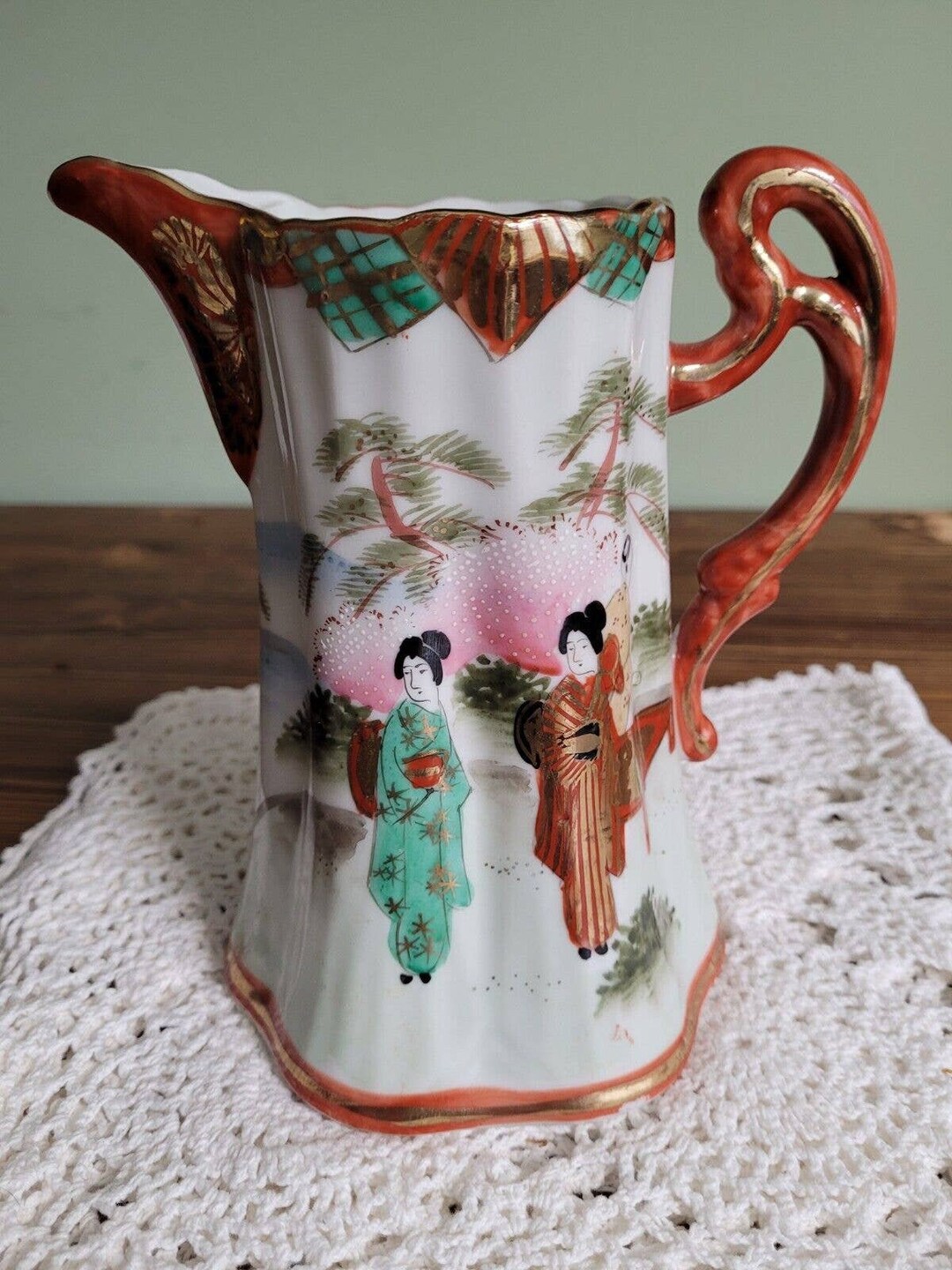 Vintage Hand Painted Nippon Tea Pot /chocolate /coffee Scenic Etsy