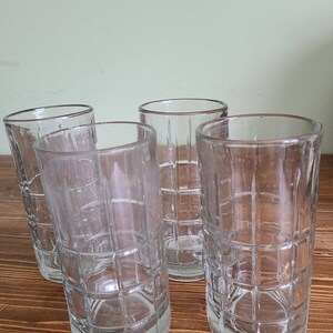 Anchor Hocking Clear Flat 16 Oz. Iced Tea Glasses TARTAN (MANCHESTER) Set of 4