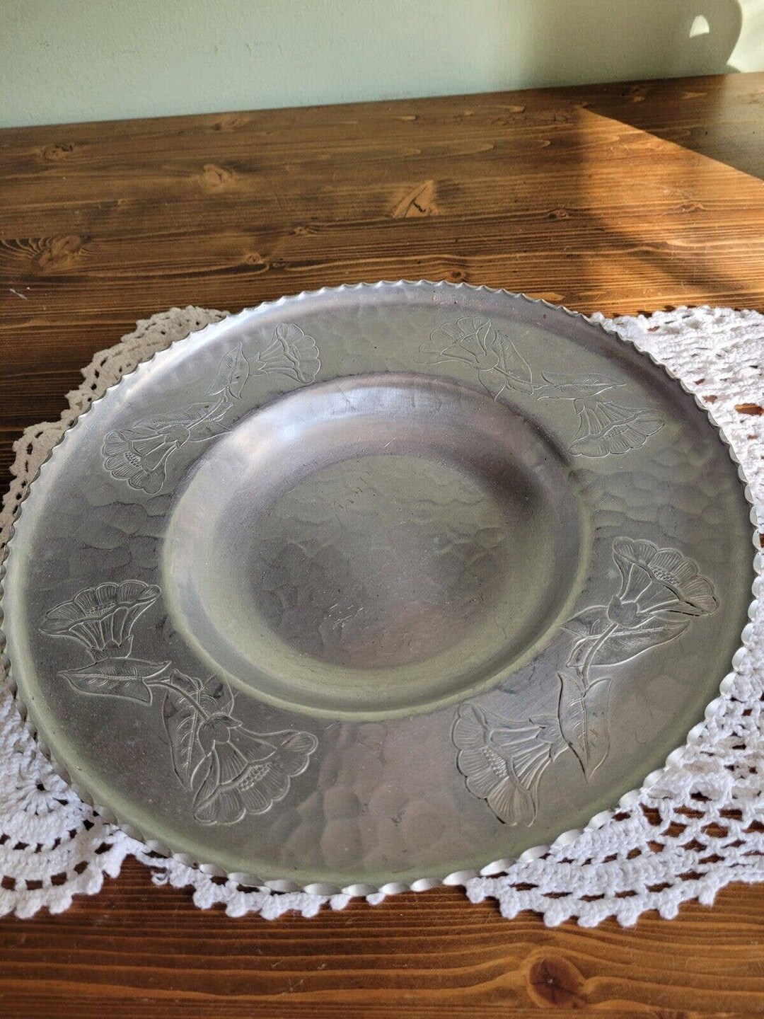 Vintage Wrought Farberware Hammered Aluminum Morning Glory Etsy