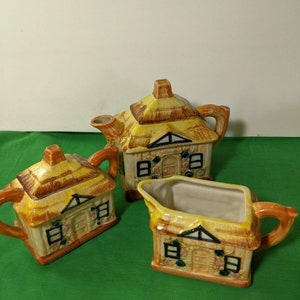 Cottage Ware Teapot Creamer and Sugar
