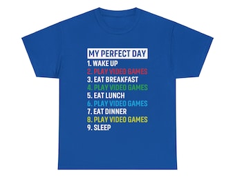 My perfect day Gaming Unisex Heavy Cotton Tee