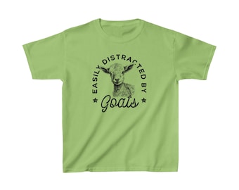 Easily distracted by goats Kids Heavy Cotton™ Tee