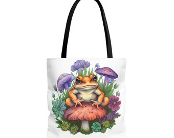 Mushroom frog Tote Bag (AOP)