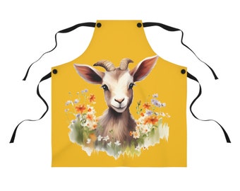 Goat floral counry Apron (AOP)