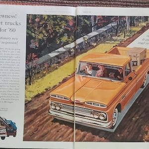 Chevrolet Truck Print AD Early 1960