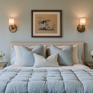 Cozy woodland girl wall art for girl’s bedroom — inviting vintage-style illustration that evokes a dreamy, storybook feel.