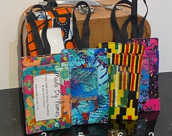 Colorful Fabric Luggage Tags for Suitcase Backpack going away on holidays