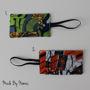 African Wax Print Fabric Luggage Tags for Suitcase Backpack going away on holidays image 3