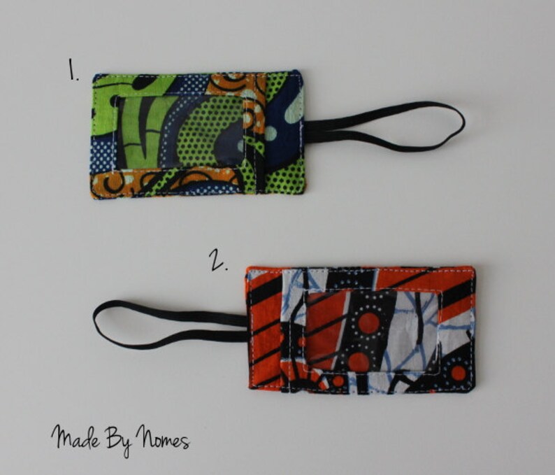 African Wax Print Fabric Luggage Tags for Suitcase Backpack going away on holidays image 3