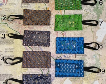 African Shweshwe Fabric Luggage Tags for Suitcase Backpack going away on vacation holidays