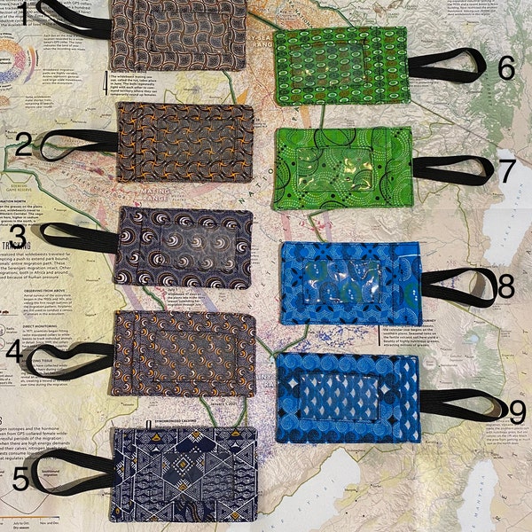 African Shweshwe Fabric Luggage Tags for Suitcase Backpack going away on vacation holidays