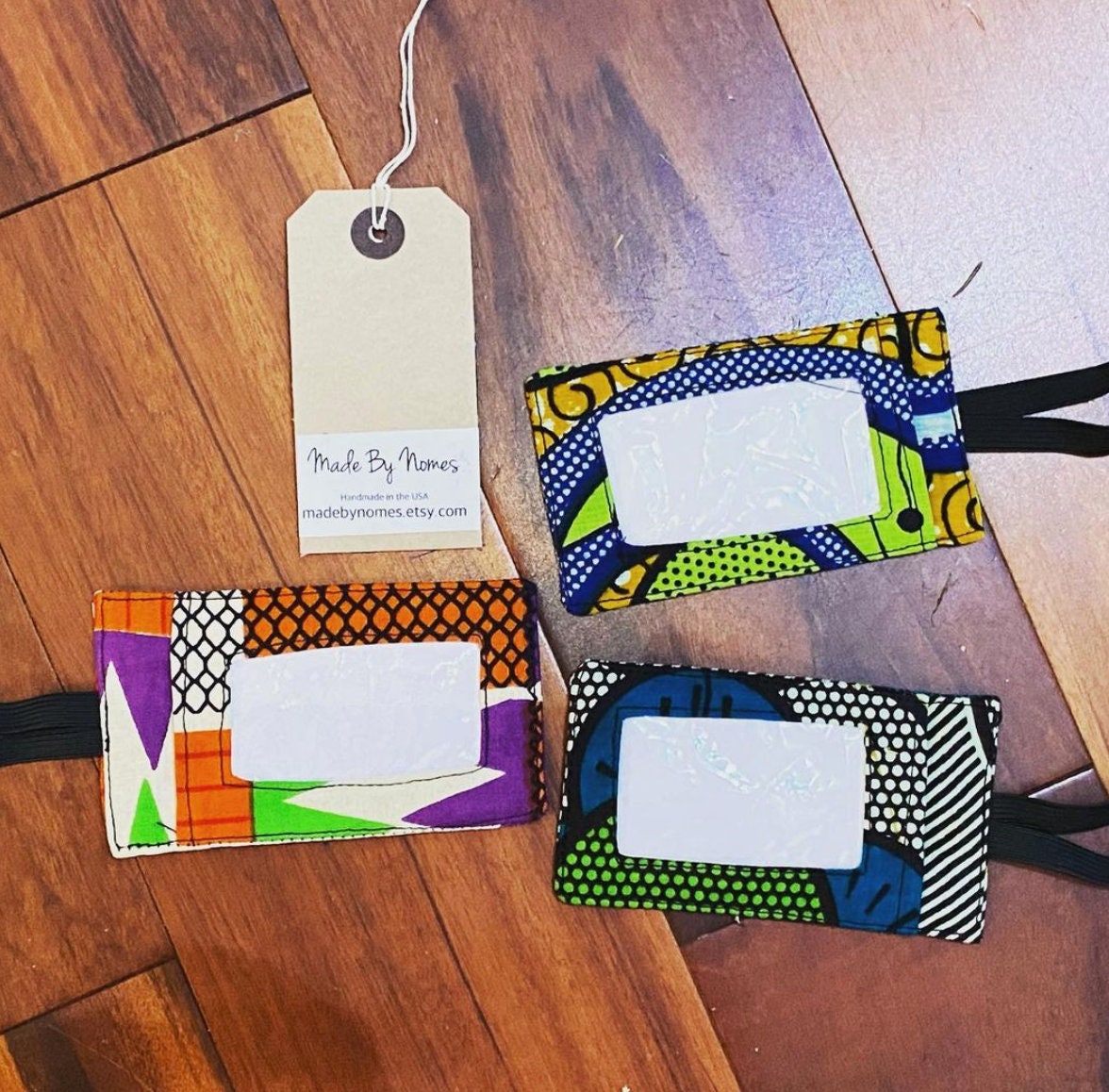 FIVE African Wax Print Fabric Luggage Tags for Suitcase - Etsy