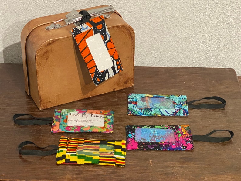 Colorful Fabric Luggage Tags for Suitcase Backpack Going Away on