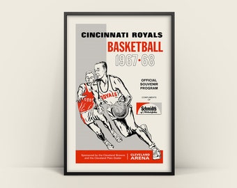1967-68 Cincinnati Royals Basketball Poster DIGITAL DOWNLOAD