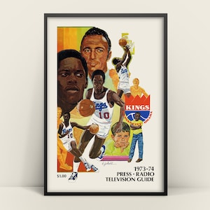 1973-1974 Kansas City Omaha Kings Basketball Poster DIGITAL DOWNLOAD