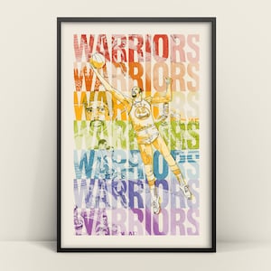 Chromatype Golden State Warriors 1970-1971 Basketball Poster DIGITAL DOWNLOAD