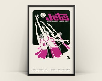 1966-67 Allentown Jets Basketball Poster DIGITAL DOWNLOAD