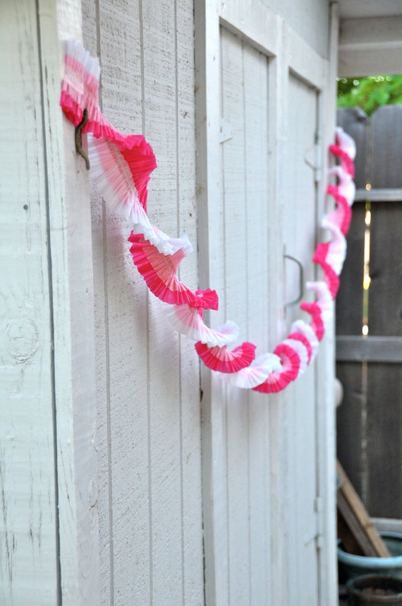 Items similar to Crepe garland / streamer for party or birthday hot