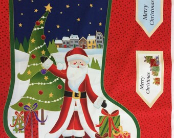 Makeower 1268 Novelty Stocking Scandi 100% Cotton Fabric by the 60 cm panel