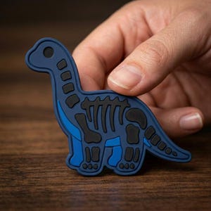 Brontosaurus Skeleton PVC Patch – Dinosaur Fossil Emblem for Tactical Gear, Backpacks, Hats