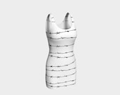 Womans white barbwire dress