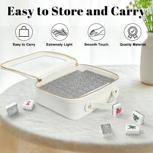 Terrazzo Mahjong Tiles | Designer Acrylic American Mah Jongg Set, 166 Tiles image 7