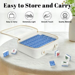 Blue Starburst Tie Dye American Mahjong Set, Navy Acrylic Tiles, Decorative Mah Jongg image 6